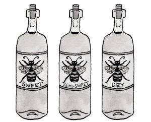 sweet dry semi sweet honey wines illustration
